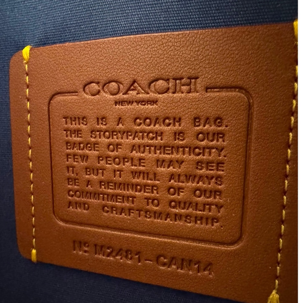 Coach Denim Shoulder Bag with Gold C Hardware - Picture 13 of 15